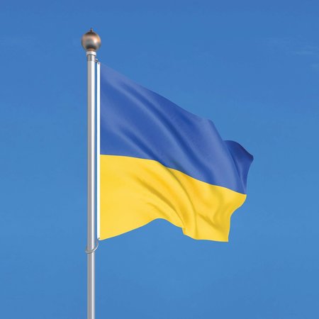 Sun Joe 3 x 5-Ft Ukrainian National Flag Polyester, Brass Grommets F3X5-UKR